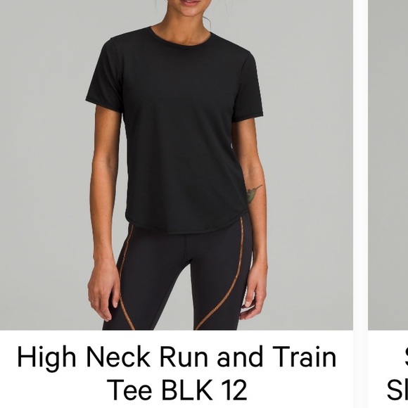 Lululemon High Neck Run & Train Tee in Size 12 - Picture 1 of 2
